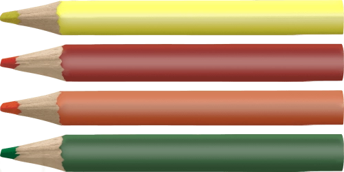 Hi-Wood Mini Pencil Set - Pack of 4 Fluorescent Pencils