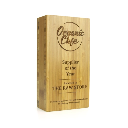 Bamboo Oblong Award 40mm Thick 70mm x 125mm