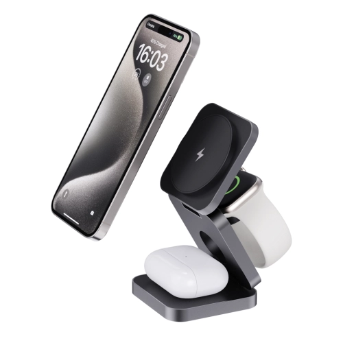 Terra RCS recycled aluminium foldable 3 in 1 15W charger