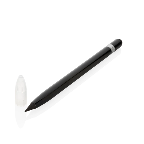 Aluminium inkless pen with eraser
