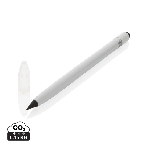 Aluminium inkless pen with eraser