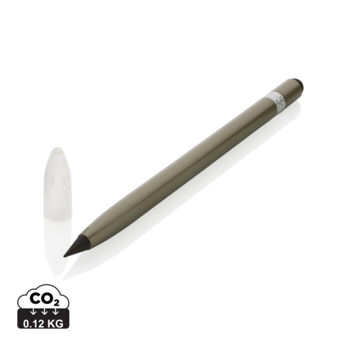 Aluminium inkless pen with eraser