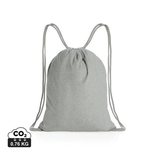 Impact AWARE™ recycled cotton drawstring backpack 145g