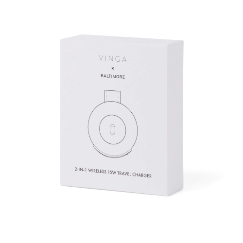 VINGA Baltimore RCS 2-in-1 Wireless 15W Travel Charger