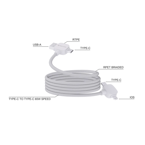 Urban Vitamin Stockton 65W RCS RTPE/RPET magnetic cable