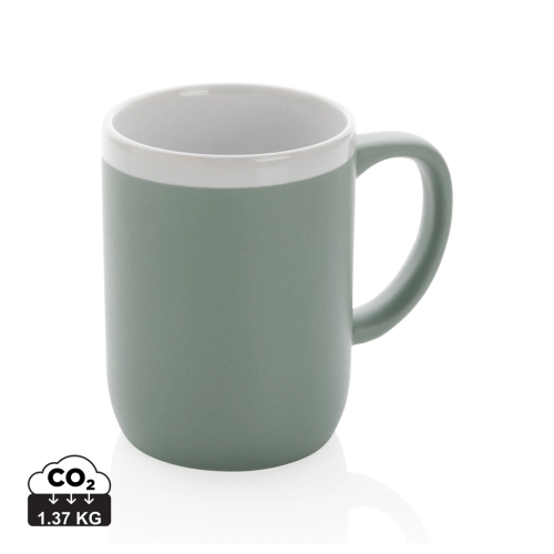 Ceramic mug with white rim 300ml