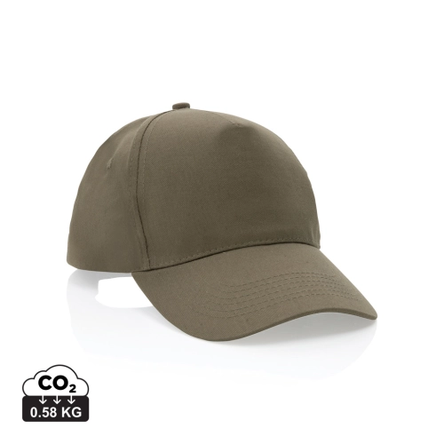 Impact 5 panel 190gr Recycled cotton cap with AWARE™ tracer