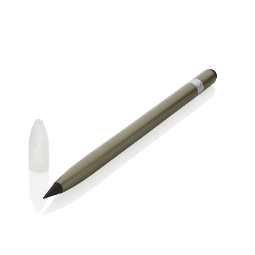 Aluminium inkless pen with eraser