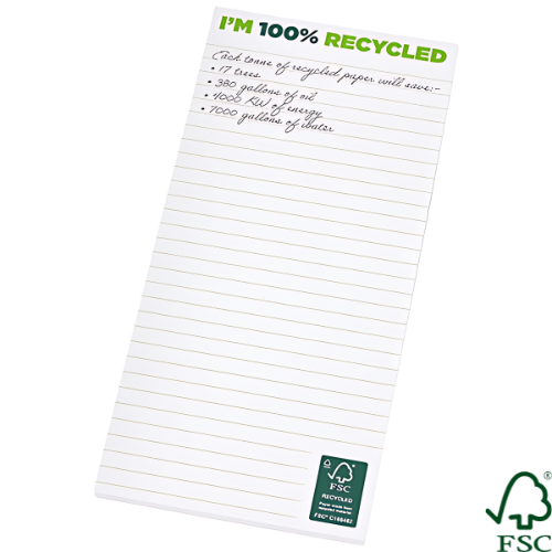 Desk-Mate® 1/3 A4 recycled notepad