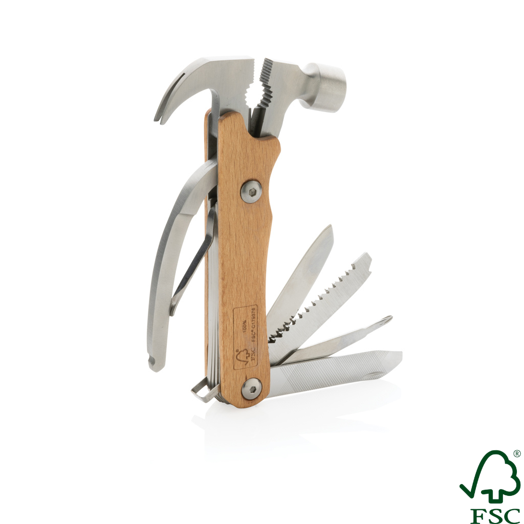 Wooden multi-tool hammer