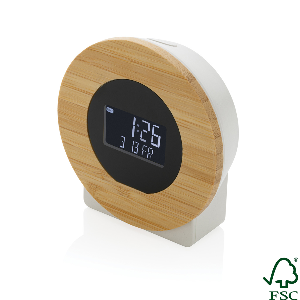 Utah RCS rplastic and bamboo LCD desk clock