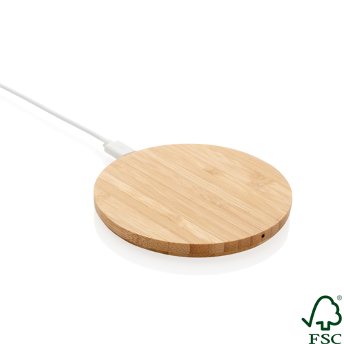 Bamboo 5W round wireless charger