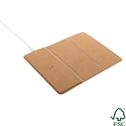 10W wireless charging cork mousepad and stand