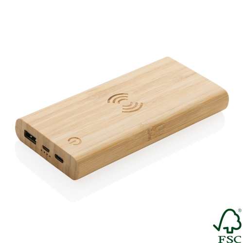 Bamboo 8.000 mAh 5W wireless powerbank