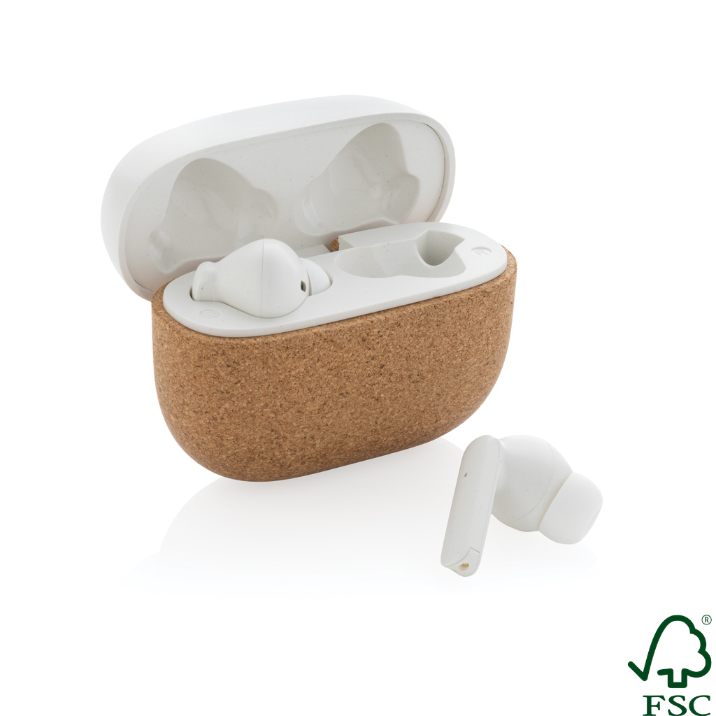 Oregon RCS recycled plastic and cork TWS earbuds