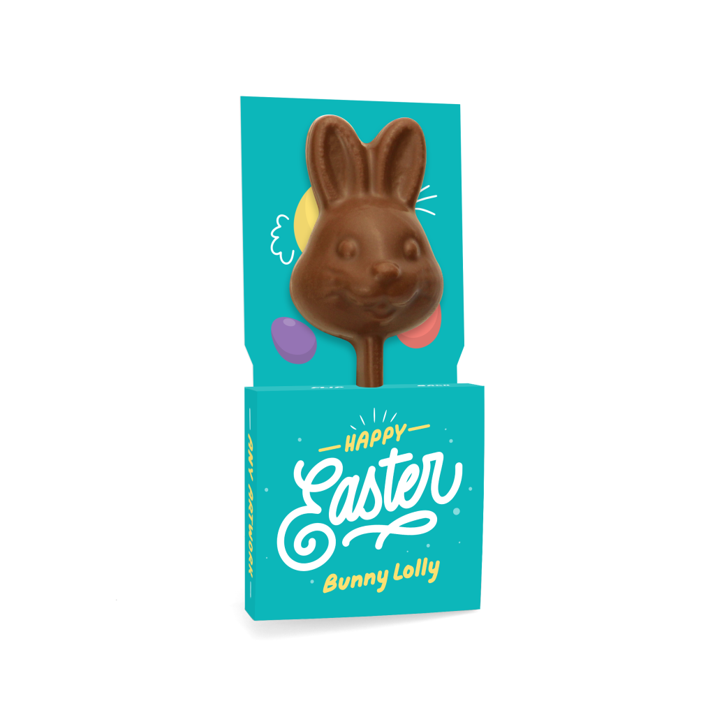 Easter - Eco Lolly Box - Milk Chocolate Bunny Lolly