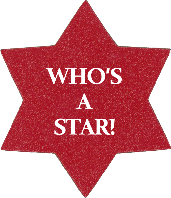 6 Pointed Star Shaped Recycled Leather Coaster with Cork Backing