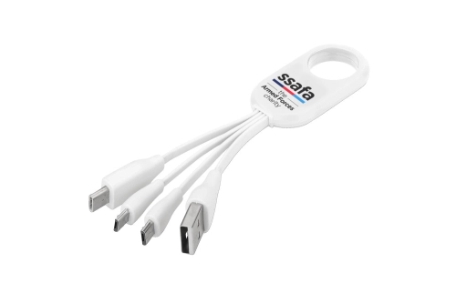 Troop 4-in-1 recycled plastic charging cable