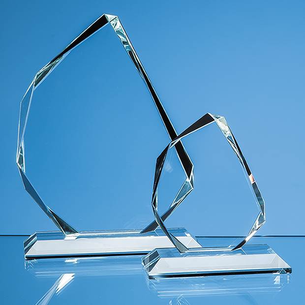 Clear Glass Facetted Ice Peak Award