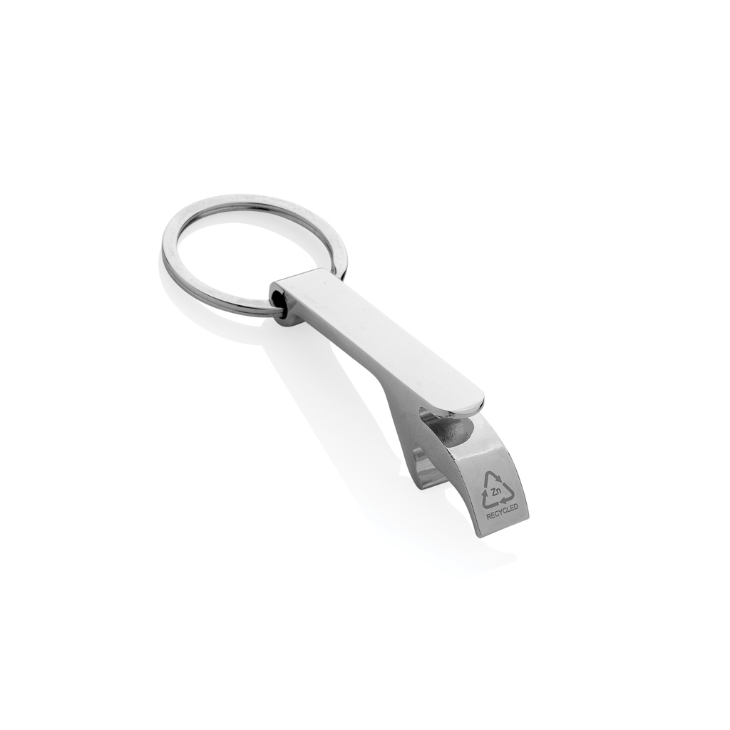 RCS recycled zinc alloy bottle opener keychain