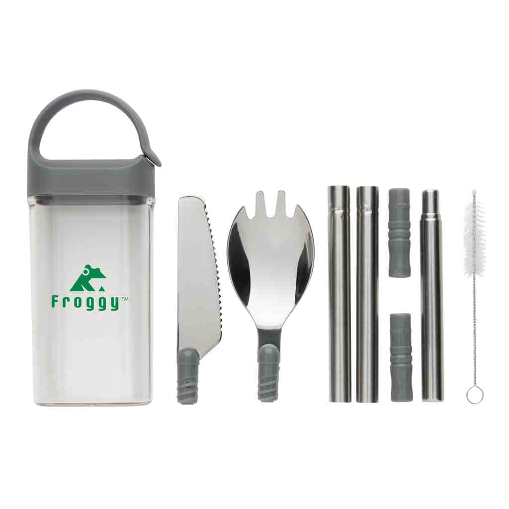 Pocketsize reusable cutlery set on-the-go