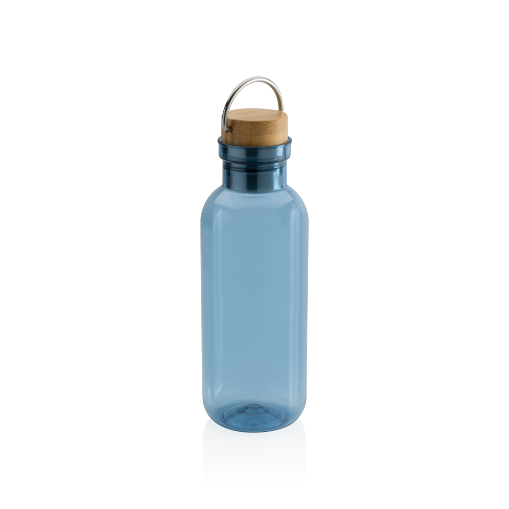 RCS RPET bottle with bamboo lid and handle