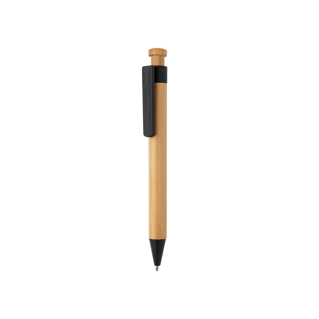 Bamboo pen with wheatstraw clip