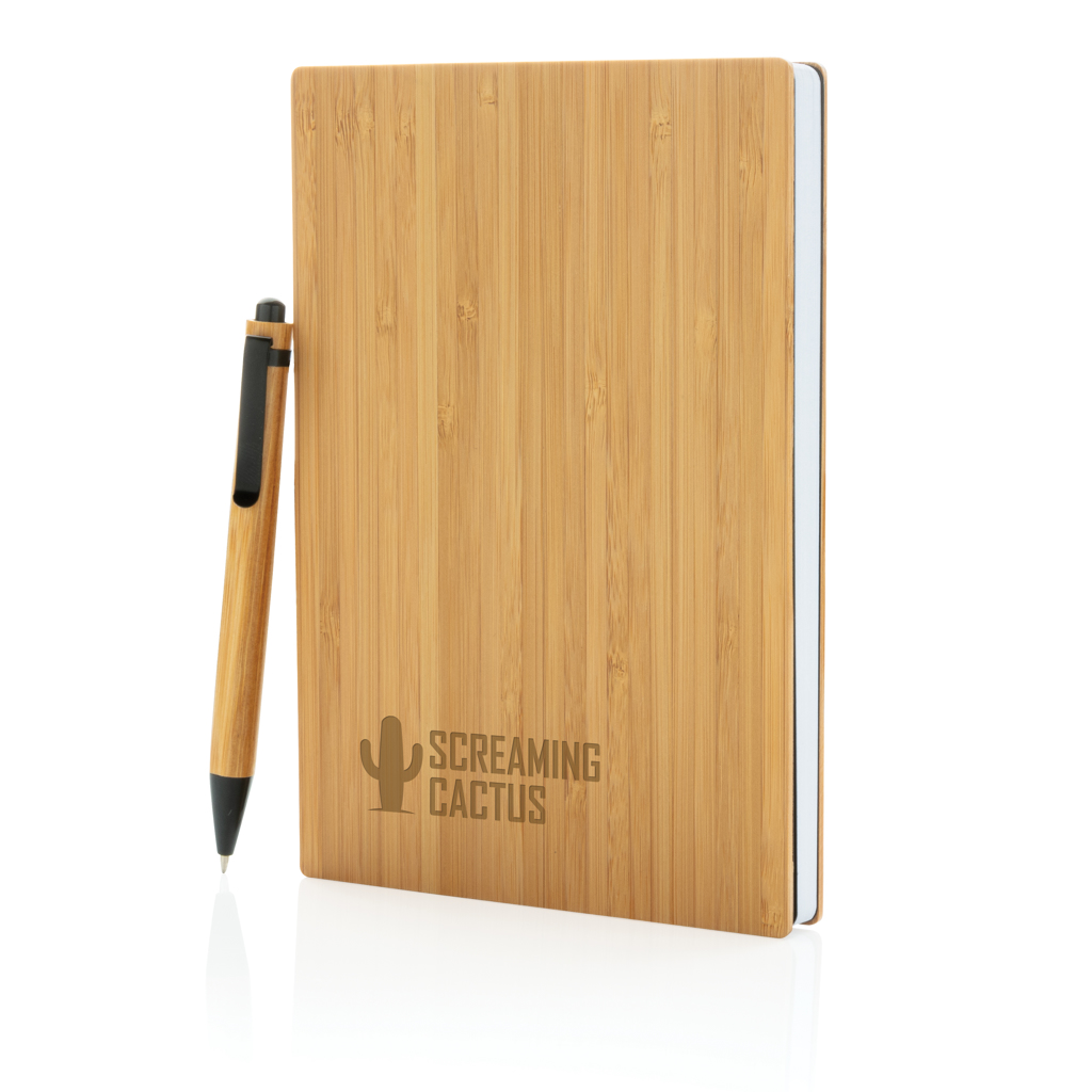 A5 Bamboo notebook & pen set