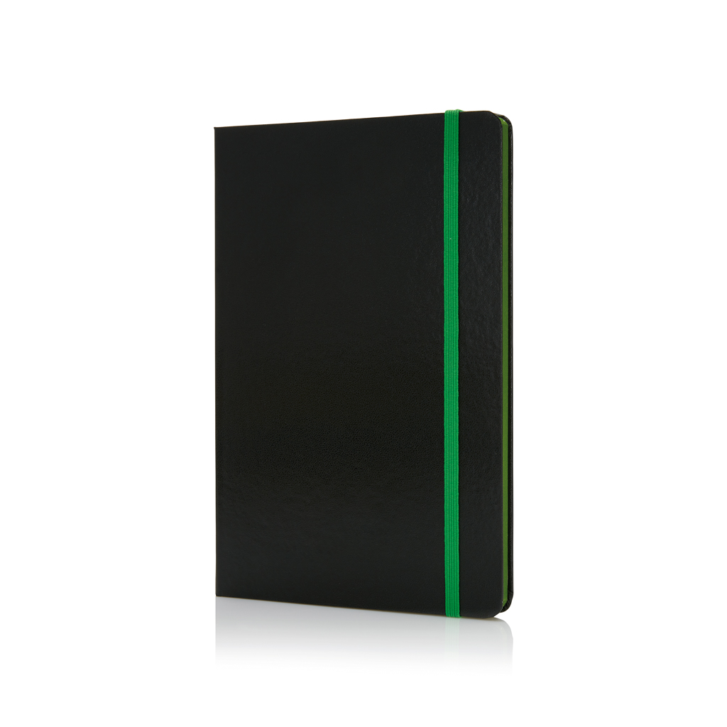 Deluxe hardcover A5 notebook with coloured side