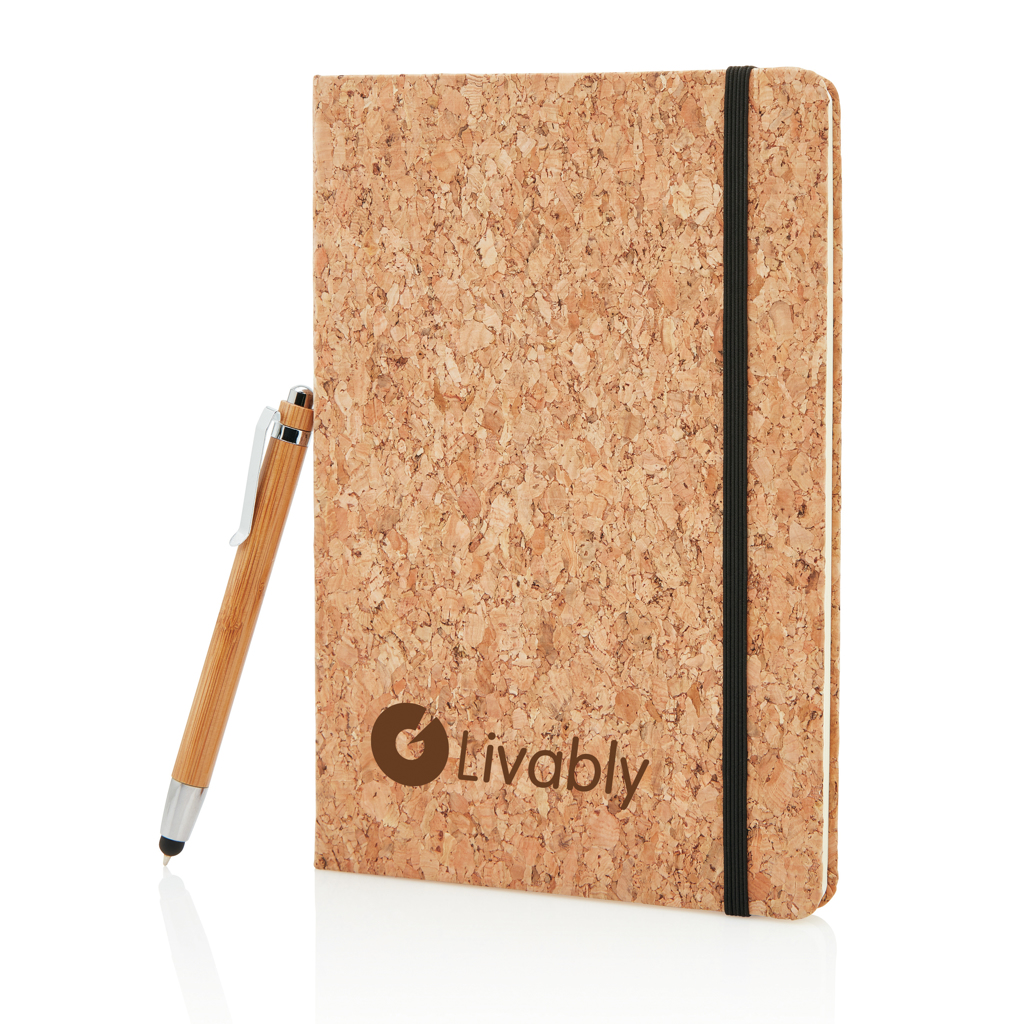 A5 notebook with bamboo pen including stylus