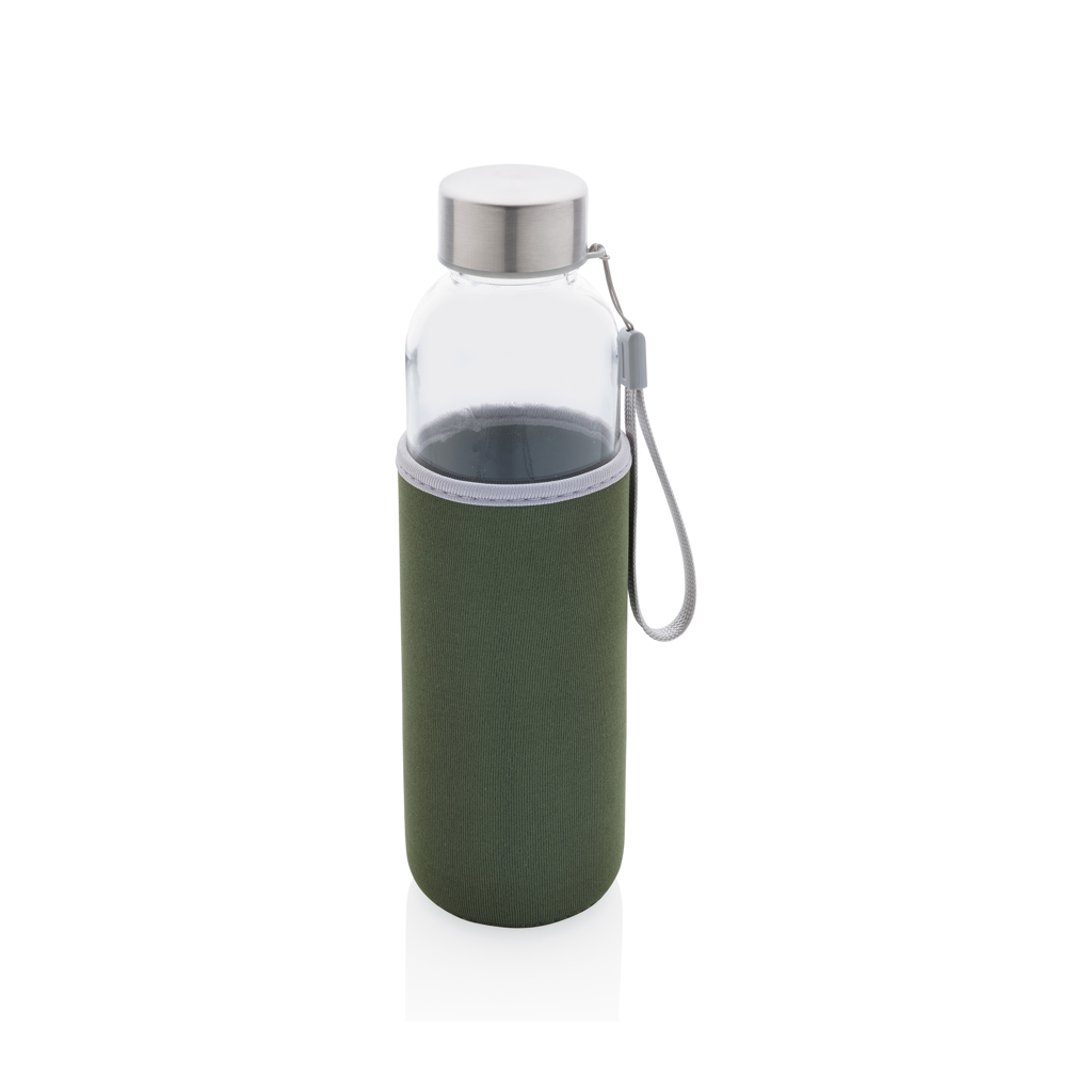 Glass bottle with neoprene sleeve