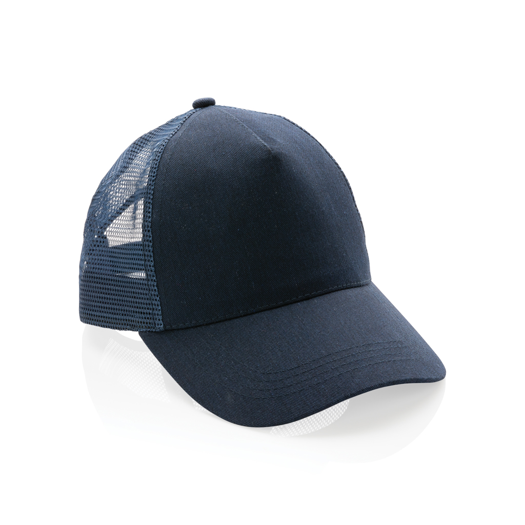 Impact AWARE™ Brushed rcotton 5 panel trucker cap 190gr