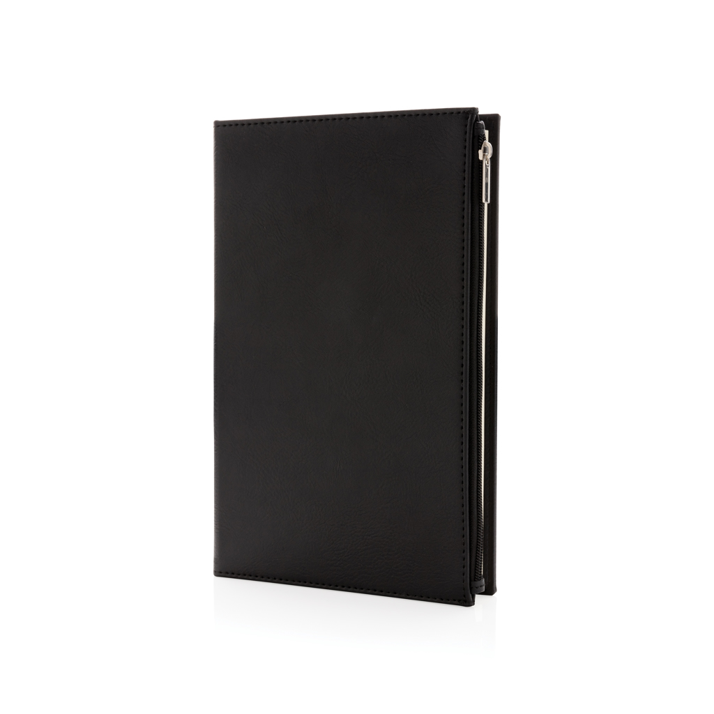 Swiss Peak A5 PU notebook with zipper pocket