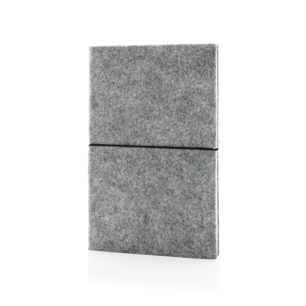 GRS certified recycled felt A5 softcover notebook