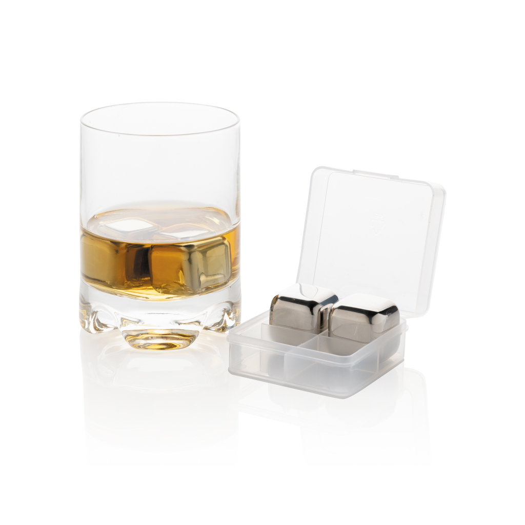 Re-usable stainless steel ice cubes 4pc