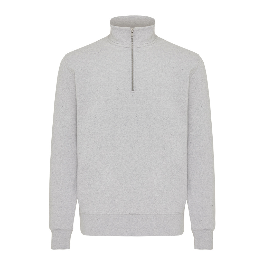 IQONIQ Elgon recycled cotton quarter zip sweater